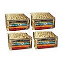 Kuber Industries 4 Piece Satin Saree Bag, Golden (KI0066939),Standard