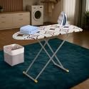 Kuber Industries 18 Inch Adjustable & Foldable Iron Stand for Clothes & Sarees | (Pack of 2) Quick Pressing Board | Ironing Table for Home | Blue