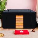 Kuber Industries 44 Liter Clothes Storage Box | Foldable Steel Frame Clothes Organizer | Underbed Storage Bag | Storage Box For Wardrobe-Saree-Shirts And Blankets | Grey &amp; Black
