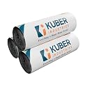 Kuber Industries 45 Pcs Large Garbage Bags | Plastic Bags for Dustbin | Dust Bin Covers for Daily Waste | Trash Bags for Kitchen, Bathroom & Office | Black