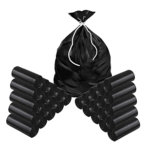 kuber industries 450 pcs large garbage bags  plastic bags for dustbin  dust bin covers for daily waste  trash bags for kitchen bathroom amp office  black