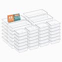 Kuber Industries 99 Pcs Set Multi-Purpose Transparent Drawer Organizers | Plastic Trays for Storage Kitchen & Aesthetic Dressing Table Organisers for Cosmetics, Makeup & Stationery | Transparent