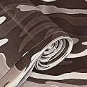 Kuber Industries 5 Meter PVC Shelf Liners for Kitchen Shelves | Cupboard Mats Roll for Wardrobe | Drawer and Fridge Shelf Mat Roll | Cabinet Liners for Shelves | Camouflage - Brown