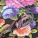 Kuber Industries 5 Meter PVC Shelf Liners for Kitchen Shelves | Cupboard Mats Roll for Wardrobe | Drawer and Fridge Shelf Mat Roll | Cabinet Liners for Shelves | Mix Rose - Black