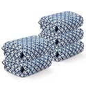 Kuber Industries 5 Pcs Microfiber 19x38 Inch Soft Face Towels for Women and Men | 280 GSM Quick Dry &amp; Absorbent Hanging Hand Towels for Wash Basin Bathroom, Kitchen and Home | Circle - Blue
