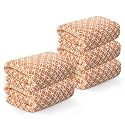 Kuber Industries 5 Pcs Microfiber 19x38 Inch Soft Face Towels for Women and Men | 280 GSM Quick Dry &amp; Absorbent Hanging Hand Towels for Wash Basin Bathroom, Kitchen and Home | Circle - Golden