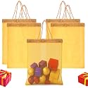 Kuber Industries Paper, Plastic Non Woven Gift Bag Tote/Carry Bags With Handles Party Favor Pack of 50- Flower(Pink) (F_26_KUBBMART016974)