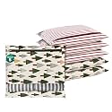 Kuber Industries 6 Pcs Clothes Storage Organizer | Clothes Cover for T-Shirts, Pants, Shirts, Salwar Suit |Travel with Zip | Printed - Brown &amp; Grey