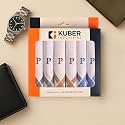Kuber Industries 6 Pcs Set Handkerchief for Men Cotton | Hanky Set for Men Everyday Use | Rumal for Gents | Gentle and Absorbent Hankies/Handkerchief for Boys | Dark Color