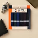 Kuber Industries 6 Pcs Set Handkerchief for Men Cotton | Hanky Set for Men Everyday Use | Rumal for Gents | Gentle and Absorbent Hankies/Handkerchief for Boys | Dark Color
