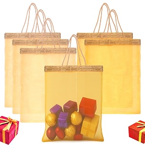 kuber industries paper plastic non woven gift bag totecarry bags with handles party favor pack of 50- flowerpink f_26_kubbmart016974