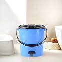 Kuber Industries Pedal Dustbins (7 LTR) Dustbin with Lid | Garbage Bin with Handle | Dustbin for Kitchen, Bathroom, office | Wet &amp; Dry Pedal Waste Bin | Trash Can | Green