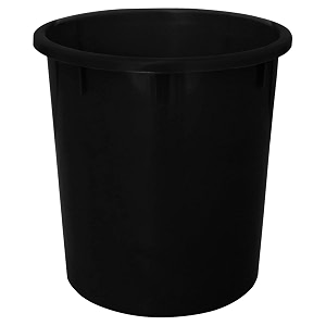 kuber industries 5ltr plastic open dustbin without lid  garbage bintrash can for home kitchen office black