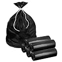 Kuber Industries 75 Pcs Large Garbage Bags | Plastic Bags for Dustbin | Dust Bin Covers for Daily Waste | Trash Bags for Kitchen, Bathroom &amp; Office | Black