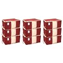 Kuber Industries 9 Piece Non Woven Underbed Storage Organiser Set, Extra Large, Maroon (CTSN042)