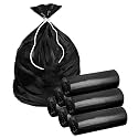 Kuber Industries 90 Pcs Large Garbage Bags | Plastic Bags for Dustbin | Dust Bin Covers for Daily Waste | Trash Bags for Kitchen, Bathroom & Office | Black