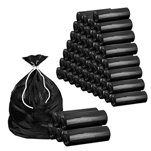kuber industries 900 pcs large garbage bags  plastic bags for dustbin  dust bin covers for daily waste  trash bags for kitchen bathroom amp office  black