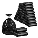 Kuber Industries 900 Pcs Large Garbage Bags | Plastic Bags for Dustbin | Dust Bin Covers for Daily Waste | Trash Bags for Kitchen, Bathroom &amp; Office | Black