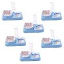 Kuber Industries Animal Feeding Plastic 2 in 1 Pet Bowls | Cat &amp; Dog Bowl | Small/Medium Size Pet Feeding Bowl | Non-Toxic &amp; 100% Safe for Pets (Pack of 6) | Blue