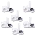 Kuber Industries Animal Feeding Plastic 2 in 1 Pet Bowls | Cat &amp; Dog Bowl | Small/Medium Size Pet Feeding Bowl | Non-Toxic &amp; 100% Safe for Pets (Pack of 6) | Grey