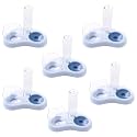 Kuber Industries Animal Feeding Plastic 2 in 1 Pet Bowls | Cat &amp; Dog Bowl | Small/Medium Size Pet Feeding Bowl | Non-Toxic &amp; 100% Safe for Pets (Pack of 6) | Blue