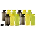 Kuber Industries Atlanta Design Plastic Small 12 Pieces Fridge/Refrigerator Water Bottle For Girls Boys Kids Children (400ml, Multicolour) - CTLTC44588