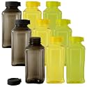 Kuber Industries Atlanta Design Plastic Small 9 Pieces Fridge/Refrigerator Water Bottle For Girls Boys Kids Children (400ml, Multicolour) - CTLTC44586