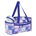 Kuber Industries Baby Bag - Parachute Bottle Cooler - 2 Bottle Warmers - Cartoon Blue
