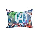 Kuber Industries Kid's Marvel Avengers Pillow for Sleeping | Cozy &amp; Fluffy Super Soft Pillow | 12x18 Inches - Sky Blue