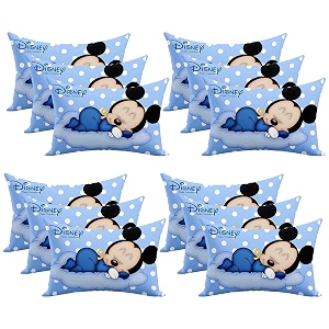 kuber industries pack of 12 kid39s disney mickey ampmickey friend pillow for sleeping  cozy amp fluffy super soft pillow  12x18 inches - sky blue