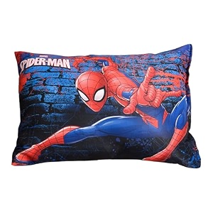 kuber industries marvel spiderman pillow for sleeping  cozy amp fluffy super soft pillow  12x18 inches - navy blue