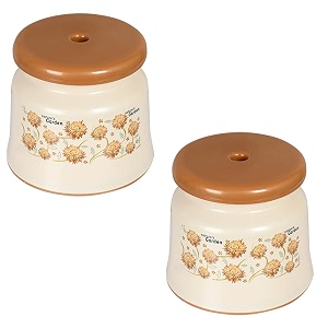 kuber industries pack of 2 bath stool  bathing stools for bathroom  plastic stool for home use  sitting stool for kitchen  flower printed  cream