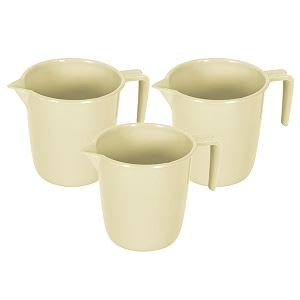kuber industries bathroom mug  plastic bath mug for bathroom  bath mug  mug for bathroom  mug for toilet  washroom jug  111 bath mug  1 ltr  pack of 3  beige