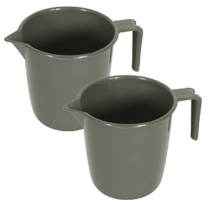 kuber industries bathroom mug  plastic bath mug for bathroom  bath mug  mug for bathroom  mug for toilet  washroom jug  111 bath mug  1 ltr  pack of 2  gray
