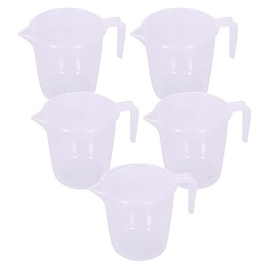 kuber industries bathroom mug  plastic bath mug  1 ltr  pack of 2  beige
