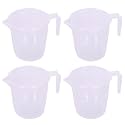 Kuber Industries Bathroom Mug | Plastic Bath Mug for Bathroom | Bath Mug | Mug for Bathroom | Mug for Toilet | Washroom Jug | 111 Bath Mug | 1 LTR | Pack of 4 | Transparent
