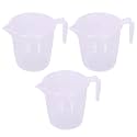 Kuber Industries Bathroom Mug | Plastic Bath Mug | 1 LTR | Pack of 2 | Beige
