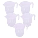 Kuber Industries Bathroom Mug | Plastic Bath Mug | 1 LTR | Pack of 2 | Beige