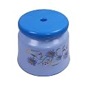 Kuber Industries Bathroom Stool | Plastic Stool for Bathroom | Stool for Sitting | Anti -Slip with Strong Bearing | Patla for Toilet | Printed Design | Blue, 24cm, 23cm
