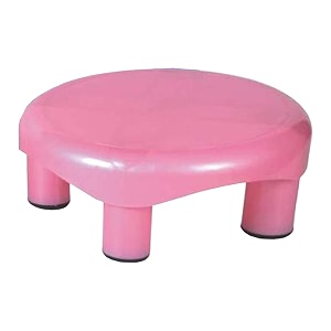 kuber industries bathroom stool  stool for sitting  plastic stool for bathroom  anti-slip with strong bearing  patla for toilet  pink 31cm 14cm