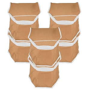 kuber industries blouse cover bags with zipwardrobe organizer for clotheswashable small cloth bagblack piping with transparent windowpack of 6 brown