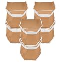 Kuber Industries Blouse cover Bags With Zip|Wardrobe Organizer For Clothes|Washable Small Cloth Bag|Black Piping With Transparent Window|Pack of 6 (Brown)