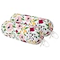 Kuber Industries Bolster Cover|Soft Bolster Pillow Cover for Bedroom, Living Room|Bolster Cover Set of 2|White &amp; Pink