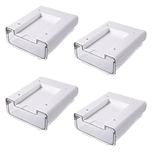 kuber industries bottom layer large drawer storage boxplastic cabinet box for storagepack of 4white