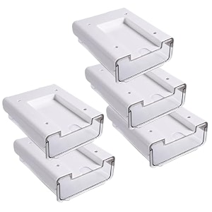 kuber industries bottom layer large drawer storage boxplastic cabinet box for storagepack of 5white