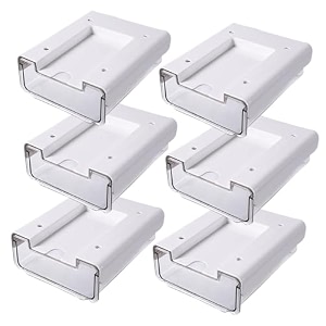 kuber industries bottom layer large drawer storage boxplastic cabinet box for storagepack of 6white