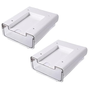 kuber industries bottom layer large drawer storage boxplastic cabinet box for storagepack of 2white