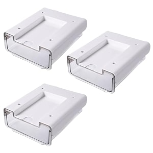 kuber industries bottom layer large drawer storage boxplastic cabinet box for storagepack of 3white