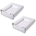 Kuber Industries Bottom Layer Large Drawer Storage Box|Plastic Cabinet Box For Storage|Pack of 2|White