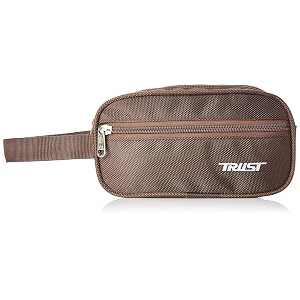 kuber industries canvas brown shaving kit sku0252
